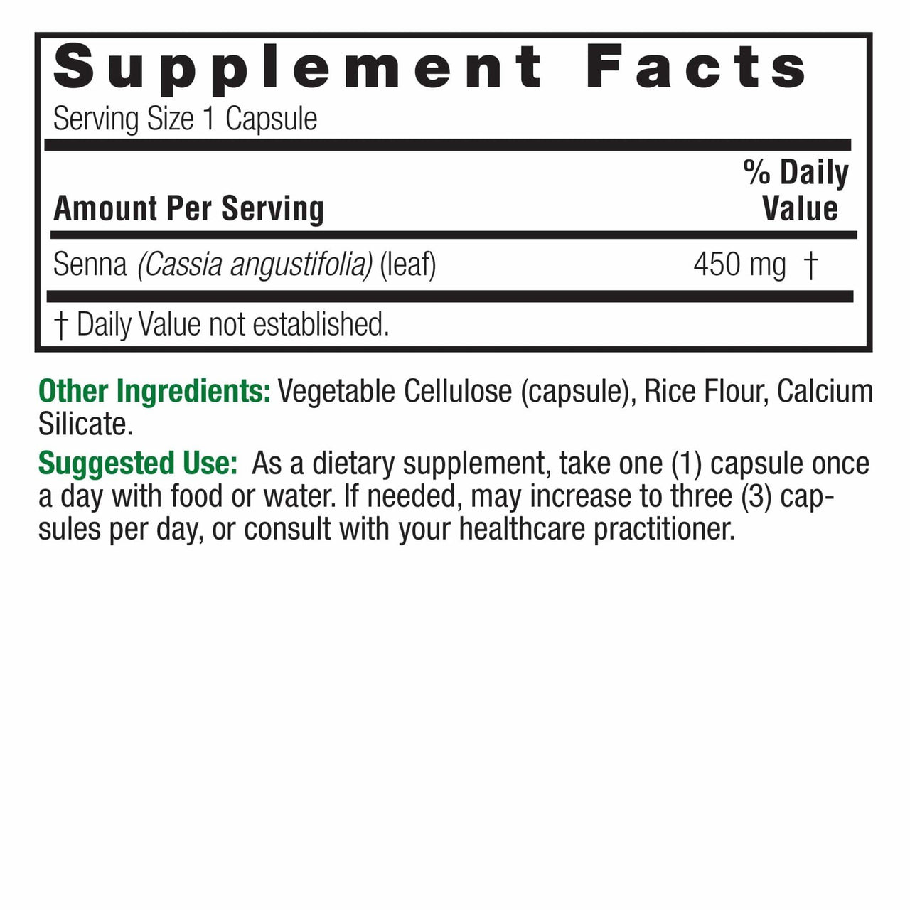 Nature's Answer Senna Leaf | Dietary Supplement | Promotes Digestive Health | Vegan, Gluten-Free & Kosher Certified | Vegetarian Capsules 90ct