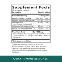 Thumbnail for Michael's Health Naturopathic Programs Quick Immune Response - 90 Vegetarian Tablets - Immune System Support - With Vitamin A, Vitamin C & Zinc - 30 Servings