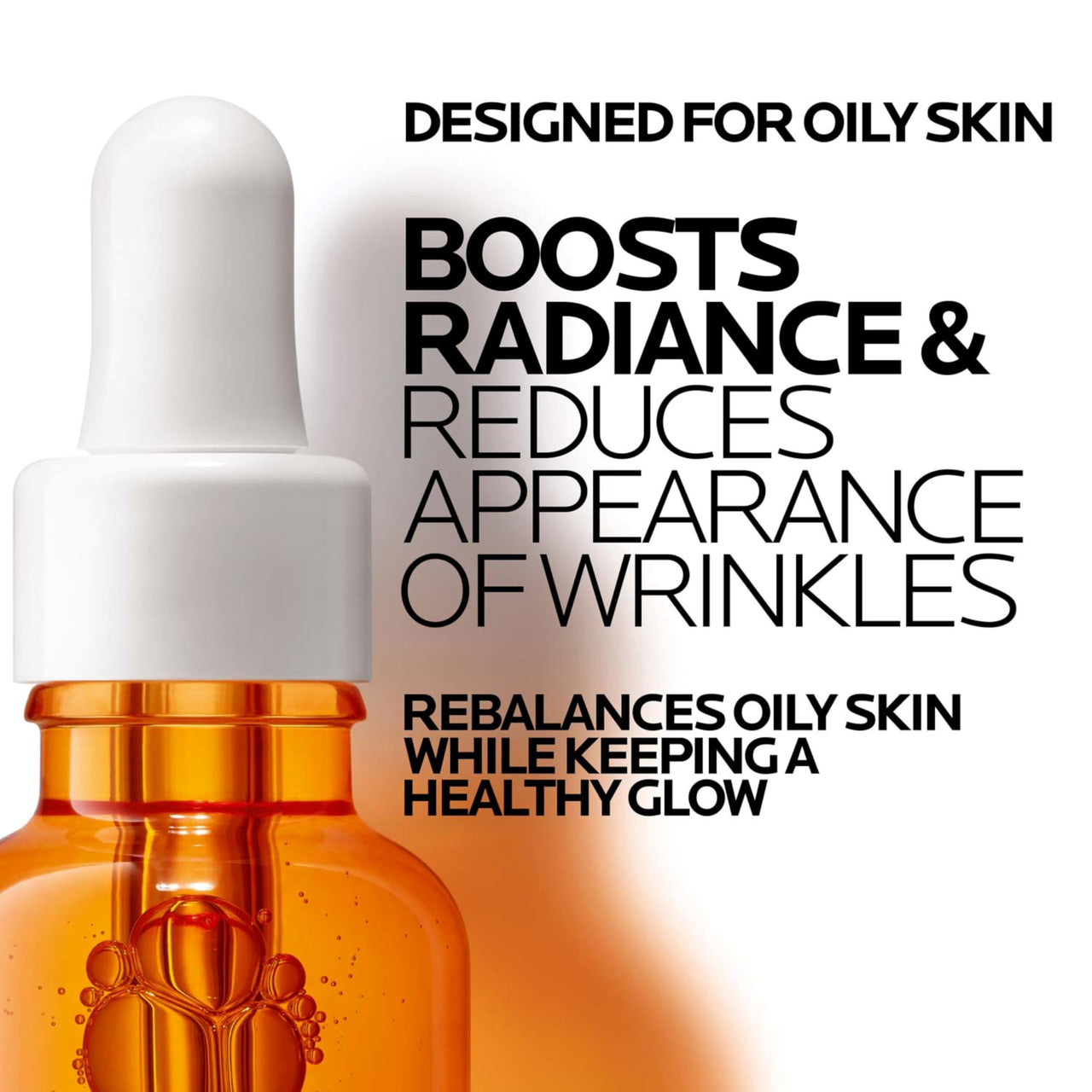 La Roche-Posay Pure 12% Vitamin C Oil Control Serum For Face With Hyaluronic Acid & Salicylic Acid, Hydrating Face Serum for Oily & Combination Skin, Boost Radiance & Reduce Wrinkles