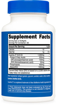 Thumbnail for Nutricost Krill Oil 1000mg, 60 Softgels - Omega-3 EPA-DHA Krill Oil Supplement, with Superbakrill