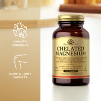 Thumbnail for Solgar Chelated Magnesium - 100 Tablets - Supports Nerve & Muscle Function - Non-GMO, Vegan, Gluten Free, Dairy Free, Kosher - 25 Servings