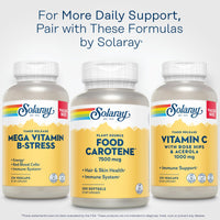 Thumbnail for SOLARAY Food Carotene 7500mcg (25000 IU) - Beta Carotene Vitamin A Supplement - Wellness and Immune Support Supplement, Potent Eye Vitamins and Skin Food, Plant Sourced, 60-Day Guarantee, 200 Softgels