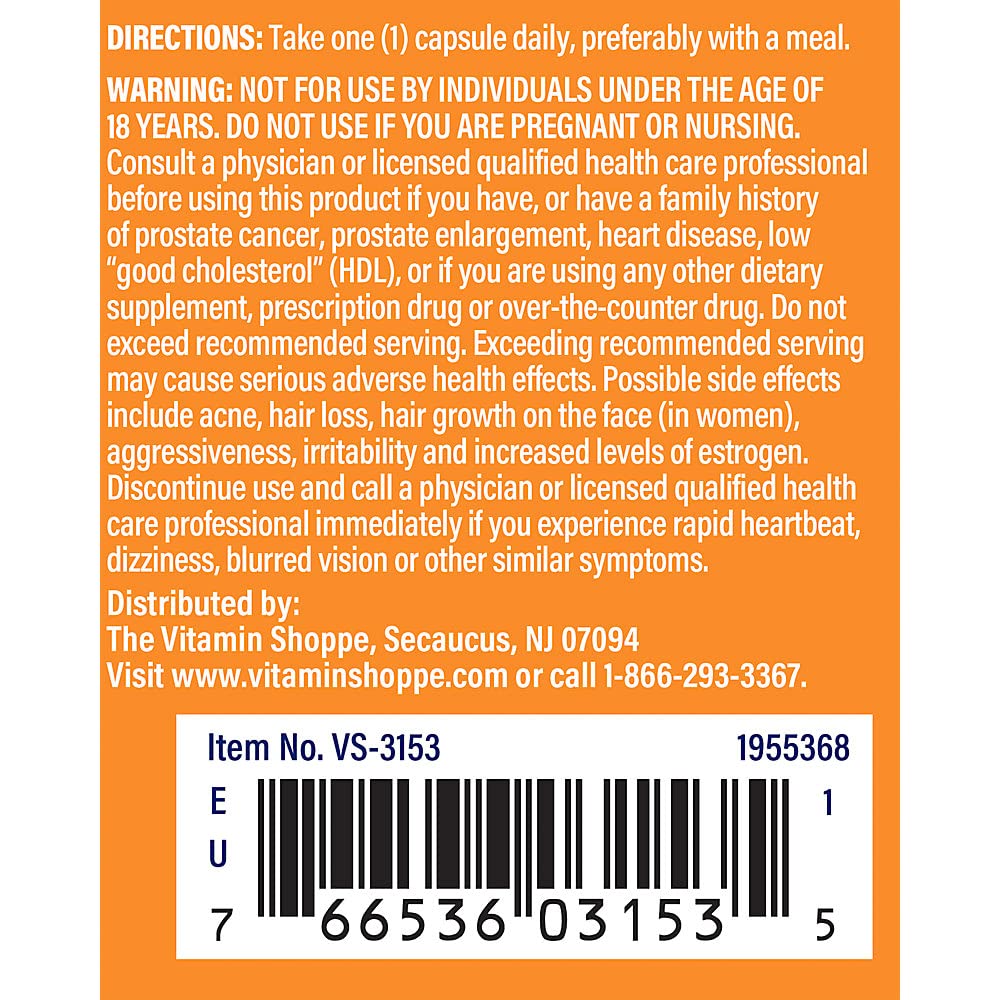 The Vitamin Shoppe DHEA 50MG, Hormonal and Healthy Aging (120 Capsules)