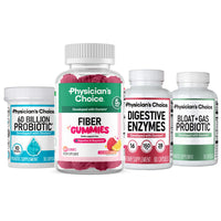Thumbnail for Physician's CHOICE Daily Bundle: 60 Billion Probiotic + Bloat & Gas Probiotic + Fiber Gummies + Digestive Enzymes