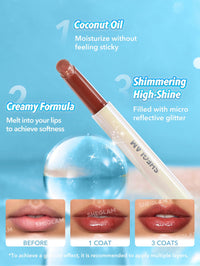 Thumbnail for SHEGLAM Pout-Perfect Moisturizing Solid Lip Gloss Shimmer Lip Plumper - Sepia Kiss