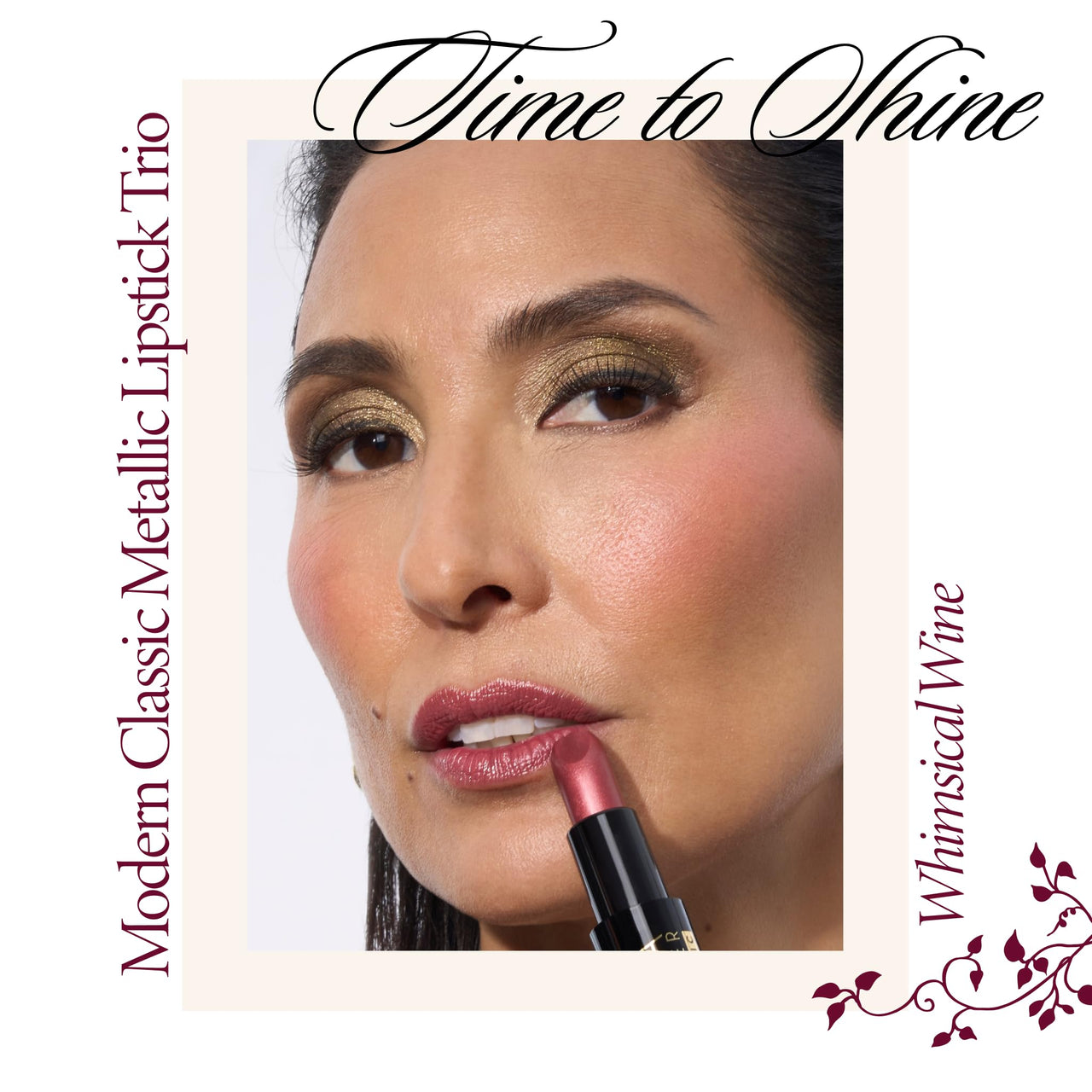 LAURA GELLER NEW YORK Modern Classic Metallic Lipstick Trio - Safari Blaze, Whimsical Wine, Nifty Netural - Metallic Finish