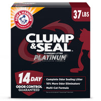 Thumbnail for ARM & HAMMER Clump & Seal Platinum Cat Litter, Multi-Cat, 14-Day Odor Control, Rock-Hard Clumps, 37 lbs – Powerful Odor Eliminator with Baking Soda