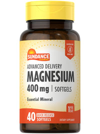 Thumbnail for Sundance Magnesium 400mg | Essential Mineral Supplement | 40 Softgels | Non-GMO & Gluten Free
