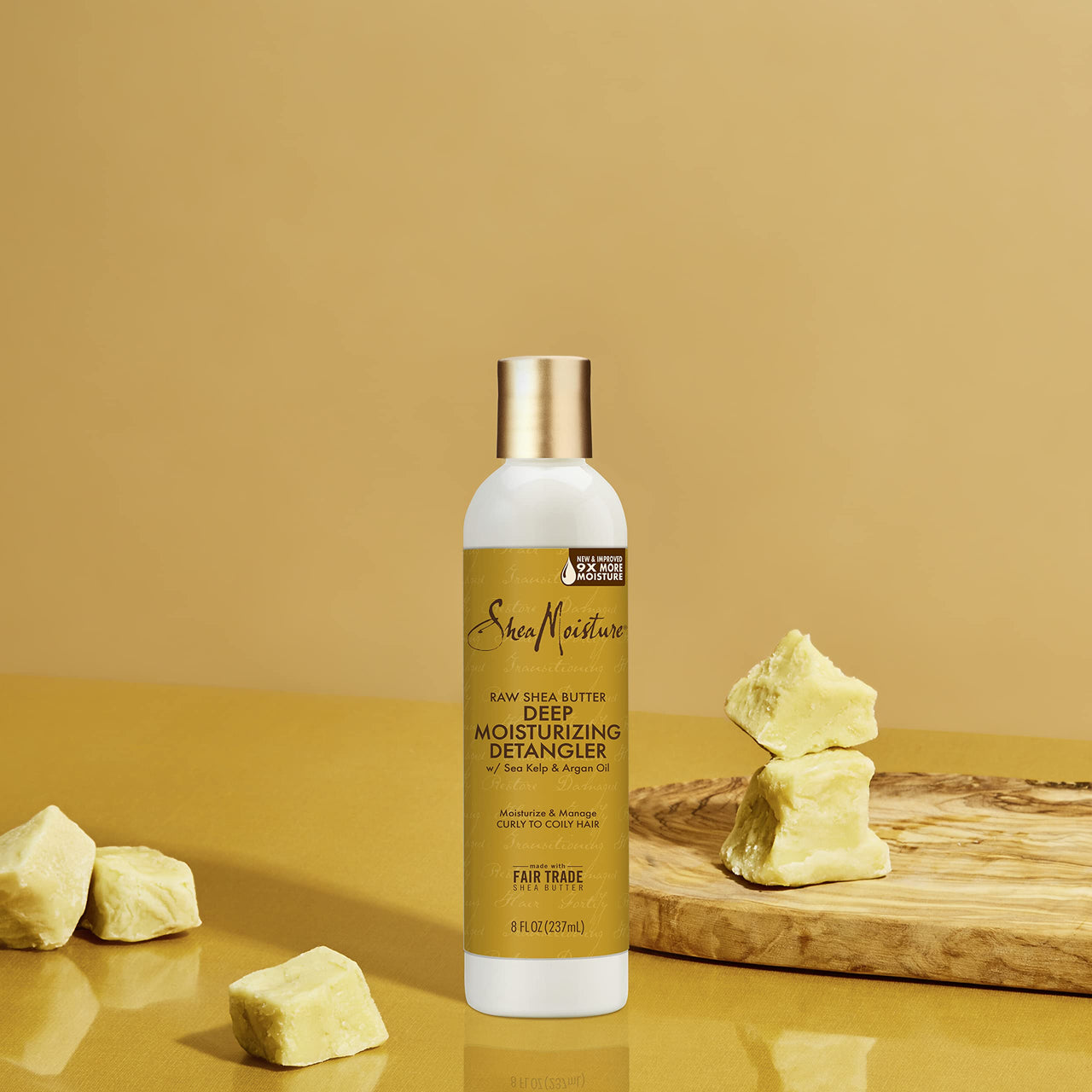 SheaMoisture Raw Shea Butter Deep Moisturizing Detangler for Dry, Damaged Hair, Hair Styling Product Formulated with Sea Kelp and Argan Oil 8 oz