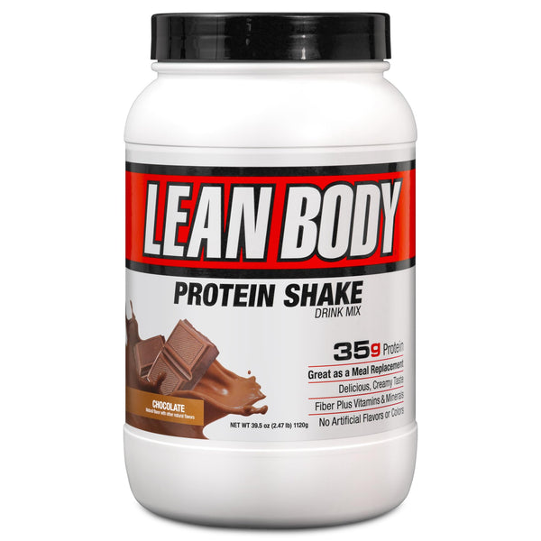 Lean Body All-in-One Chocolate Meal Replacement Shake. 35g Protein, Whey Blend, 7g Healthy Fats & Fibre, 22 Vitamins and Minerals, No Artificial Colours, Gluten Free LABRADA