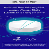Thumbnail for Qunol Brain Health Memory Plus with B6, Magnesium L-Threonate & Citicoline, Clinically Tested Ingredients to Improve Memory, Focus, Attention and Productivity, 60 Count (Pack of 1)