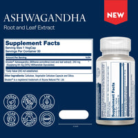 Thumbnail for SOLARAY Ashwagandha Capsules 18X Absorption - Ashwagandha Root and Leaf Extract 240 mg - Occasional Stress Relief and Mood Support Supplement - Vegan, 60-Day Guarantee - 30 Servings, 30 VegCaps