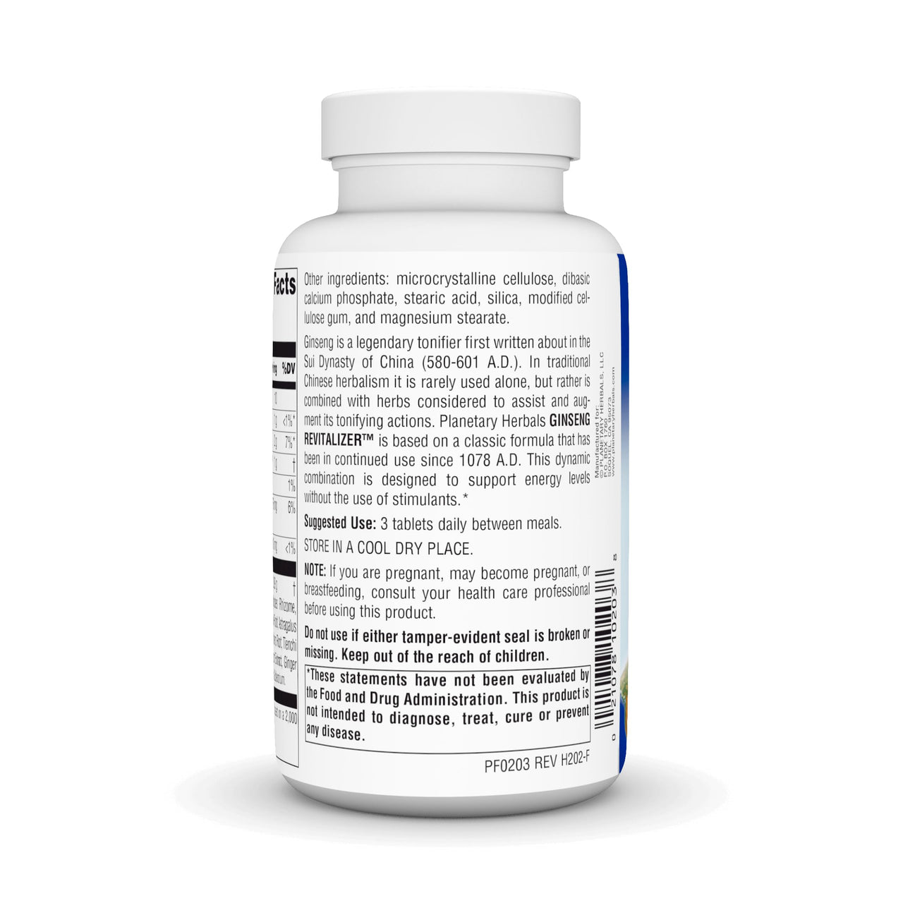 Planetary Herbals Ginseng Revitalizer, 964 mg, Tablets, 180 Tablets