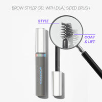 Thumbnail for Wonderskin Wonder Blading Brow Styler Gel, Long Lasting Clear Eyebrow Gel, Lightweight Brow Styler Gel, Volumizing Brow Gel