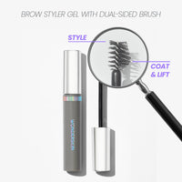 Thumbnail for Wonderskin Wonder Blading Brow Styler Gel, Long Lasting Clear Eyebrow Gel, Lightweight and Volumizing Brow Styler