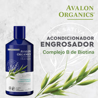 Thumbnail for Avalon Organics Therapy Biotin B-Complex Thickening Conditioner, For an Energized Scalp and Thicker, Fuller-Looking Hair, 14 Fluid Ounces