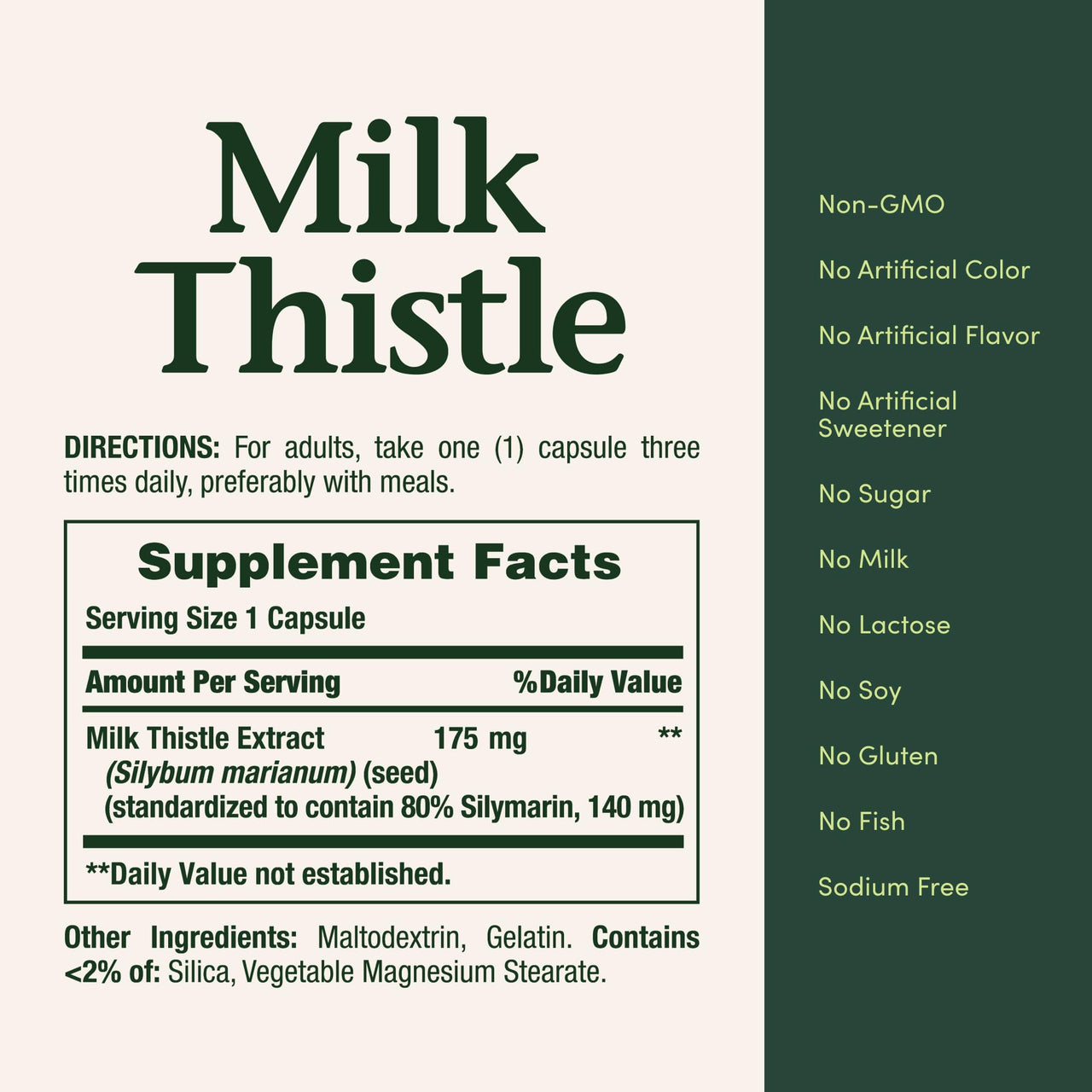 Nature's Bounty Milk Thistle, Herbal Health Supplement, Supports Liver Health, 175mg, 100 Softgels