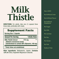 Thumbnail for Nature's Bounty Milk Thistle, Herbal Health Supplement, Supports Liver Health, 175mg, 100 Softgels