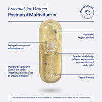 Thumbnail for Ritual Essential for Women Postnatal Multivitamin - Postpartum Vitamin - Omega-3 DHA & Choline for Lactation Support, Vitamin A, C, D3 & Zinc for Immune Function Support*, B12, Iodine, Biotin, 30 Day