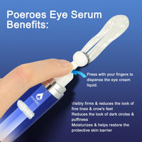 Thumbnail for Eye Serum with 8% Caffeine 8% Retinol Hyaluronic Acid Niacinamide peptides for Puffy Bags Fine Lines Dark Circles Wrinkles, Under Eye Cream with 360° Roller Massage Ball, 0.5 fl. oz