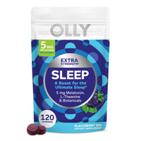 Thumbnail for OLLY Extra Strength Sleep Gummy, 5 mg Melatonin, L-Theanine, Chamomile, Lemon Balm Extracts, Sleep Aid, BlackBerry Flavor - 120 Count