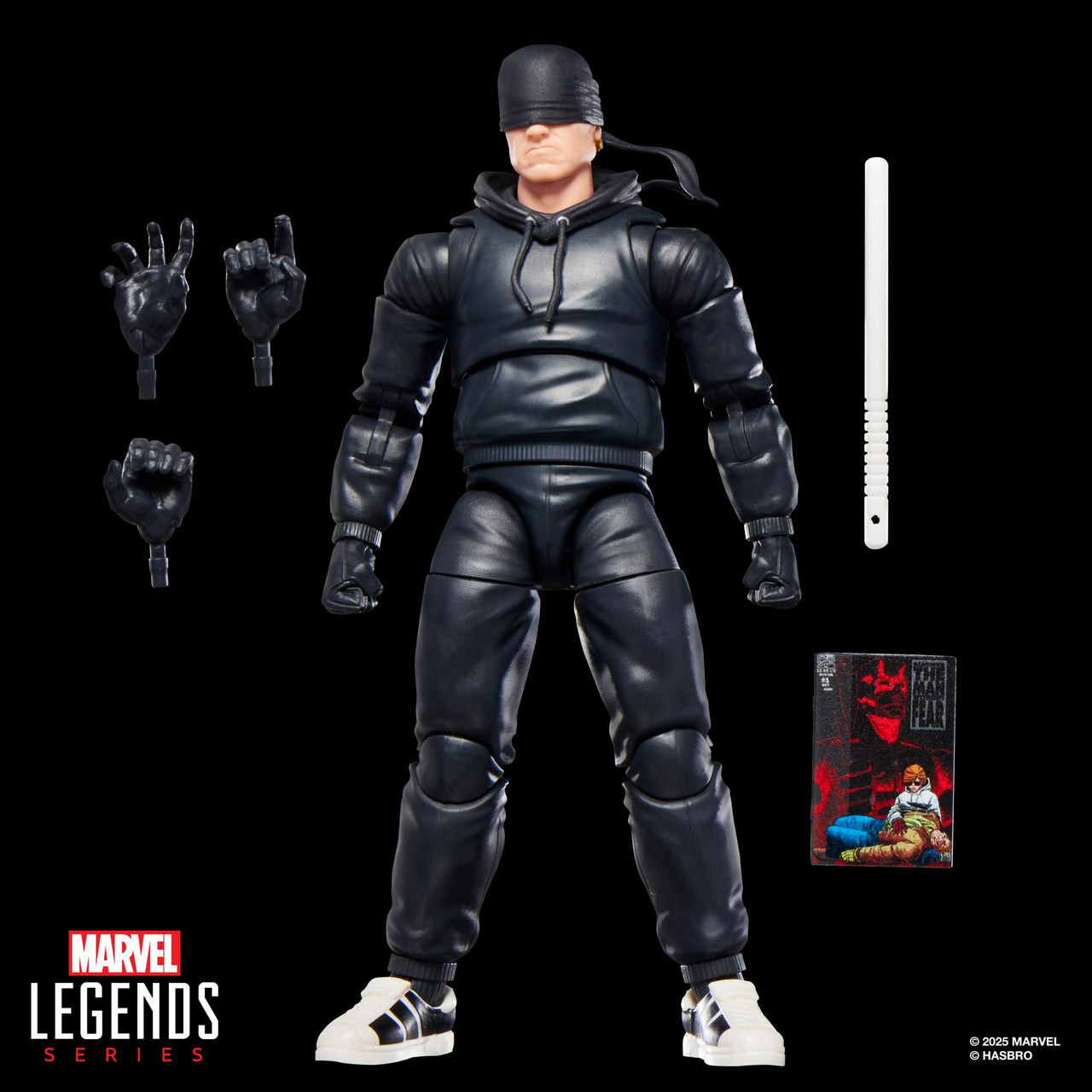 Marvel Legends Series Daredevil, The Man Without Fear Comics-Inspired Collectible 6-Inch Scale Action Figure with Character-Sized Comic Accessory