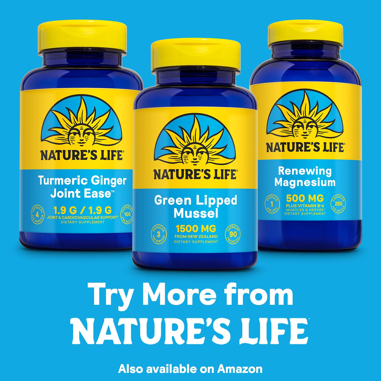 Nature's Life Green Lipped Mussel 1500 mg - New Zealand Green Lipped Mussel Supplement with Naturally Occurring Omega 3 Fatty Acids - 60-Day Guarantee, Lab Verified - 30 Servings, 90 Capsules