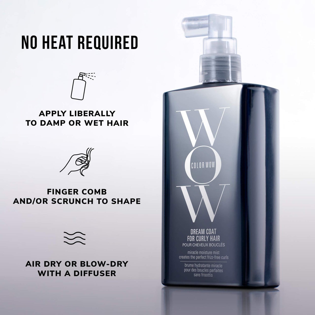 COLOR WOW Dream Coat for Curly Hair â€“ Frizz-Free Curls Made Easy, Moisture-Boosting Spray, Curl-Enhancing Formula