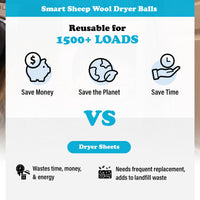 Thumbnail for Smart Sheep Wool Dryer Balls - 6-Pack - XL Premium Natural Fabric Softener Award-Winning - Wool Balls Replaces Dryer Sheets - Wool Balls for Dryer - Laundry Balls for Dryer