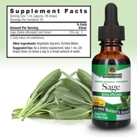 Thumbnail for Nature's Answer Alcohol-Free Sage Leaf, 1-Fluid Ounce Sage Liquid Extract Gluten Free Sage Extract Supplement