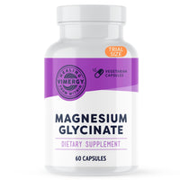 Thumbnail for VIMERGY Magnesium Glycinate – Stress Support – Chelated to Avoid Tummy Upset*– Promotes Heart Health & Energy*– Kosher, Vegan Gluten-Free – 60 Caps