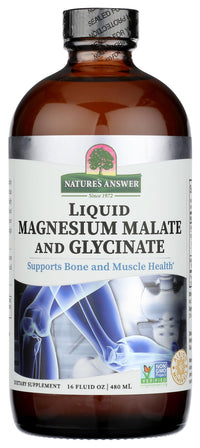 Thumbnail for Nature's Answer Liquid Magnesium Malate and Glycinate | Supports Healthy Bone & Muscle Function | Promotes Healthy Cardiovascular Function | Gluten-Free & Vegan 16oz