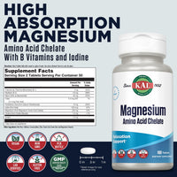 Thumbnail for Kal 220 Mg Magnesium Chelated Tablets, 100 Count