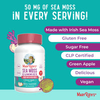 Thumbnail for MaryRuth Organics Gummies Sugar Free Made with Irish Sea Moss for Gut Health and Immune Support Formulated for Adults and Kids Ages 4+ Vegan Non-GMO Gluten Free | 60 Count