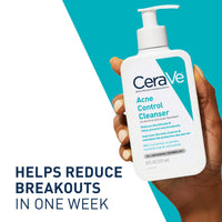Thumbnail for CeraVe Acne Control Cleanser, 2% Salicylic Acid Treatment Formulated With Niacinamide + Ceramides + Oil Absorbing Clay, Gentle Face Wash Helps Clear & Prevent Acne, Fragrance Free, 16 Ounce