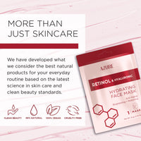 Thumbnail for Azure Cosmetics Retinol & Hyaluronic Acid Anti Aging Facial Sheet - Rejuvenating & Hydrating Face Mask - Helps Reduce Fine Lines & Wrinkles, Smooths & Repairs - Made in Korea - Pack of 5
