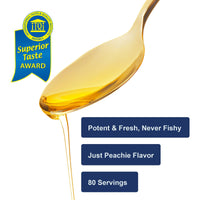 Thumbnail for Carlson Kid's The Very Finest Fish Oil, 800 mg Omega-3s, Just Peachie Flavor, 200 mL – Liquid Norwegian Fish Oil, Wild-Caught & Sustainably Sourced