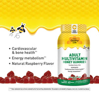 Thumbnail for Country Life Adult Multivitamin Honey Gummies – Bone, Heart & Energy Support – Non-GMO, Certified Gluten Free, Vegetarian – Naturally Sweetened – 60 Gummies