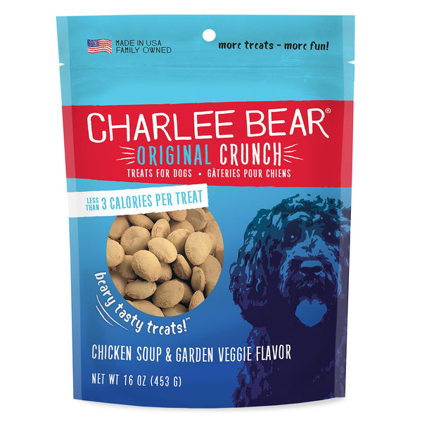 Charlee Bear Chicken Soup & Garden Veggie Dog Treats 16 oz. bag
