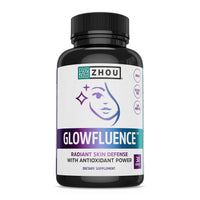 Thumbnail for Zhou Glowfluence - Hyaluronic Acid Supplement with Vitamin C and Antioxidants, Glowing Skin and Hydration Support, Hyaluronic Acid Pills for Women and Men, Pure Formula - 30 Vegetarian Capsules