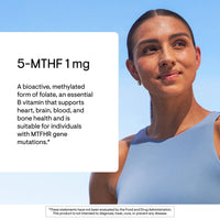 Thumbnail for THORNE - 5-MTHF - Methylfolate (Active B9 Folate) Supplement - Supports Cardiovascular Health, Fetal Development, Nerve Health, Methylation & Homocysteine Levels* - 60 Servings - 5-MTHF 1mg