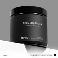 Thumbnail for Toniiq 1600mg Resveratrol Blend - Ultra High Purity and 3rd Party Tested - with MCT Oil for Added Bioavailability - Optimal NAD Supplement