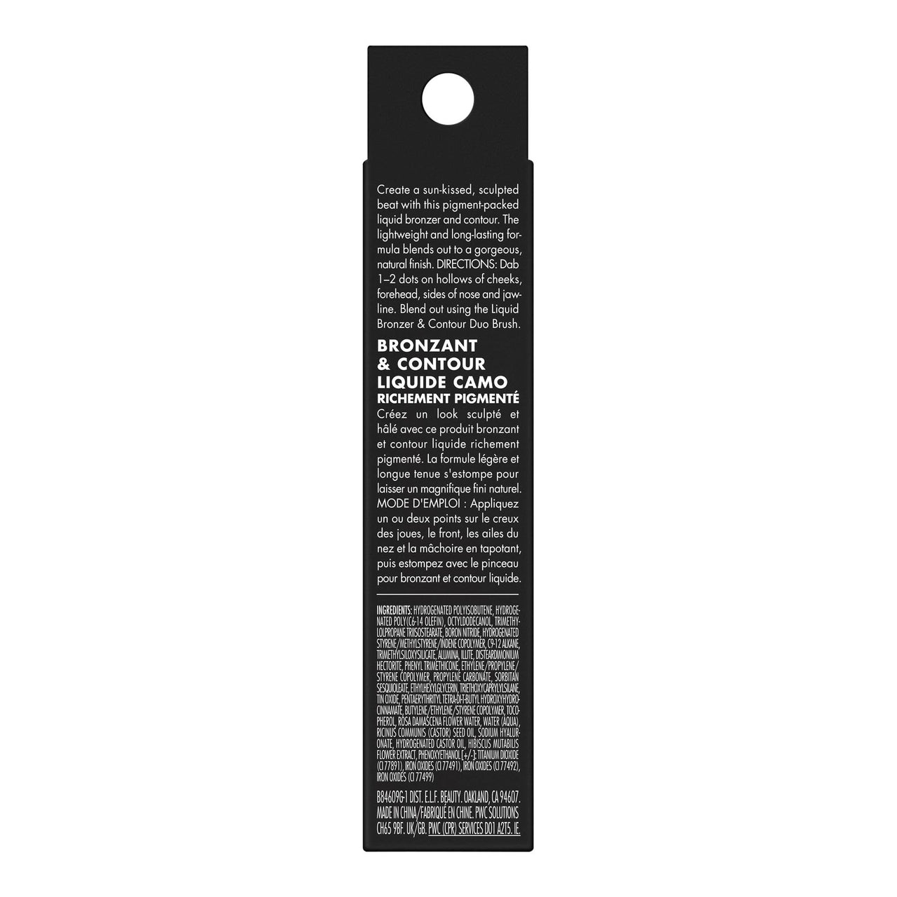 e.l.f. Camo Liquid Bronzer & Contour, Silky Highly Pigmented Formula, Creates a Long-Lasting Bronzed Glow & Natural Look, Vegan & Cruelty-Free, 1 Fair