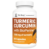 Thumbnail for Dr. Berg (Only 2 Per Day) Turmeric Supplement with Black Pepper (BioPerine) - 1350 mg Turmeric Curcumin Supplement with 95% Curcuminoids – Turmeric Curcumin with Black Pepper – 60 Turmeric Capsules