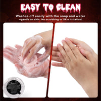 Thumbnail for BOBISUKA 5PCS Halloween Fake Blood Kit – Dripping Fresh Blood, Dark Spray Blood, Coagulated Gel, Cleansing Soap, Stipple Sponge – Realistic Washable SFX Makeup for Zombie, Vampire Monster & Cosplay