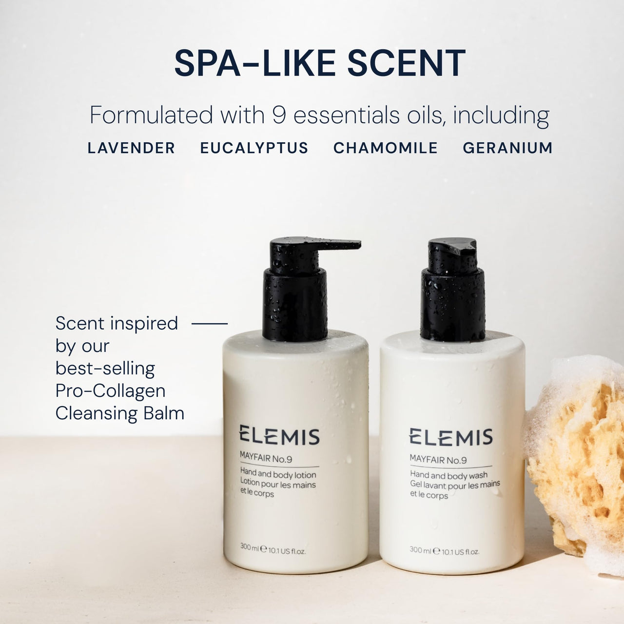 ELEMIS Mayfair No.9 Hand & Body Lotion, Lightweight Formula Hydrates, Softens, and Moisturizes Skin with Sustainable Shea Butter and Borage Oil, 300ml