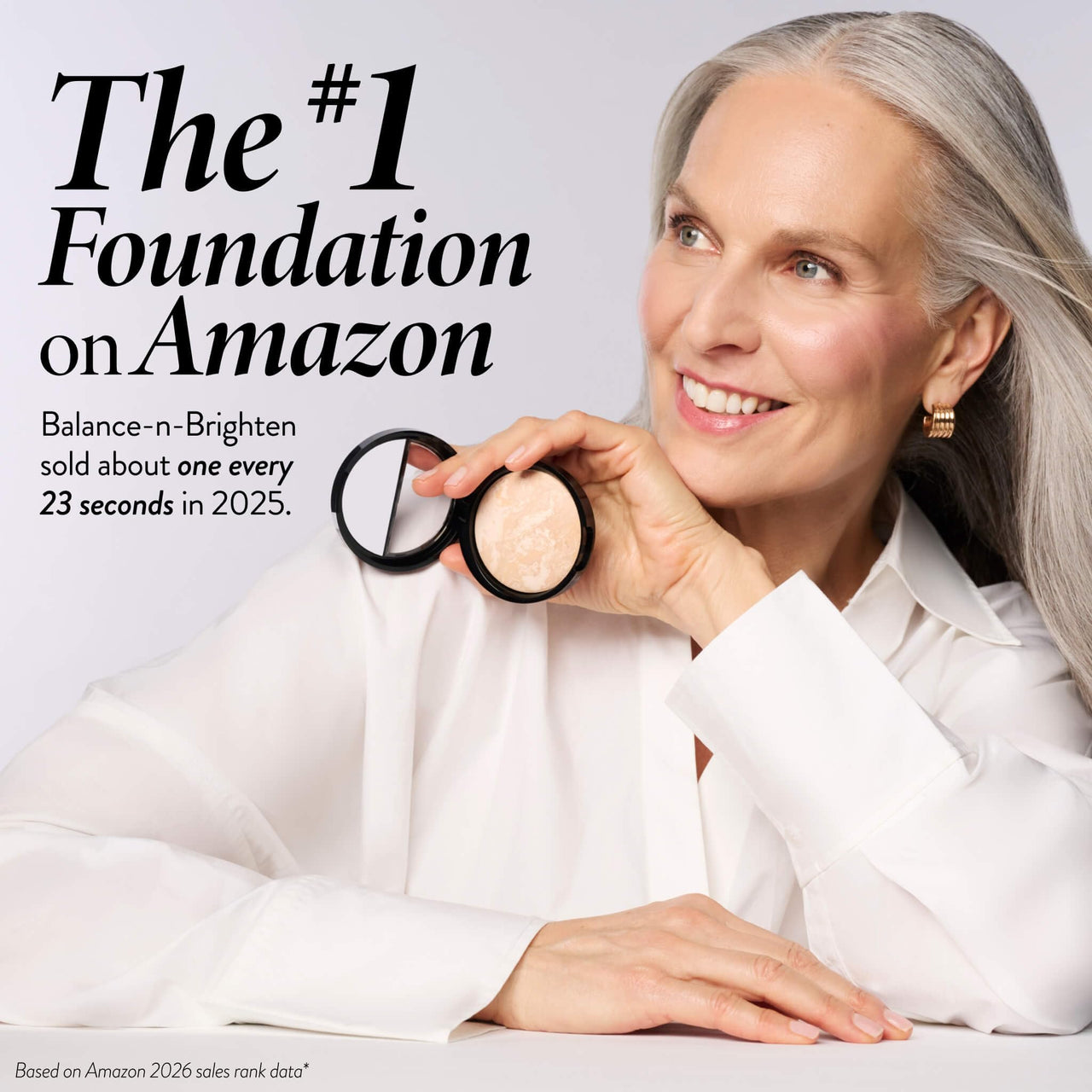 LAURA GELLER NEW YORK Award-Winning Baked Balance-n-Brighten Color Correcting Powder Foundation - Sand - Buildable Light to Medium Coverage - Demi-Matte Natural Finish