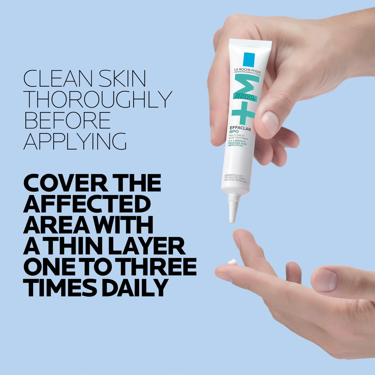 La Roche-Posay Effaclar BPO Multi-Target Acne Treatment with 5.5% Micronized Benzoyl Peroxide, Acne Cream for Face, Targets Oily Skin, Blackheads & Prevents Pimples, Dermatologist Recommended, 20ml