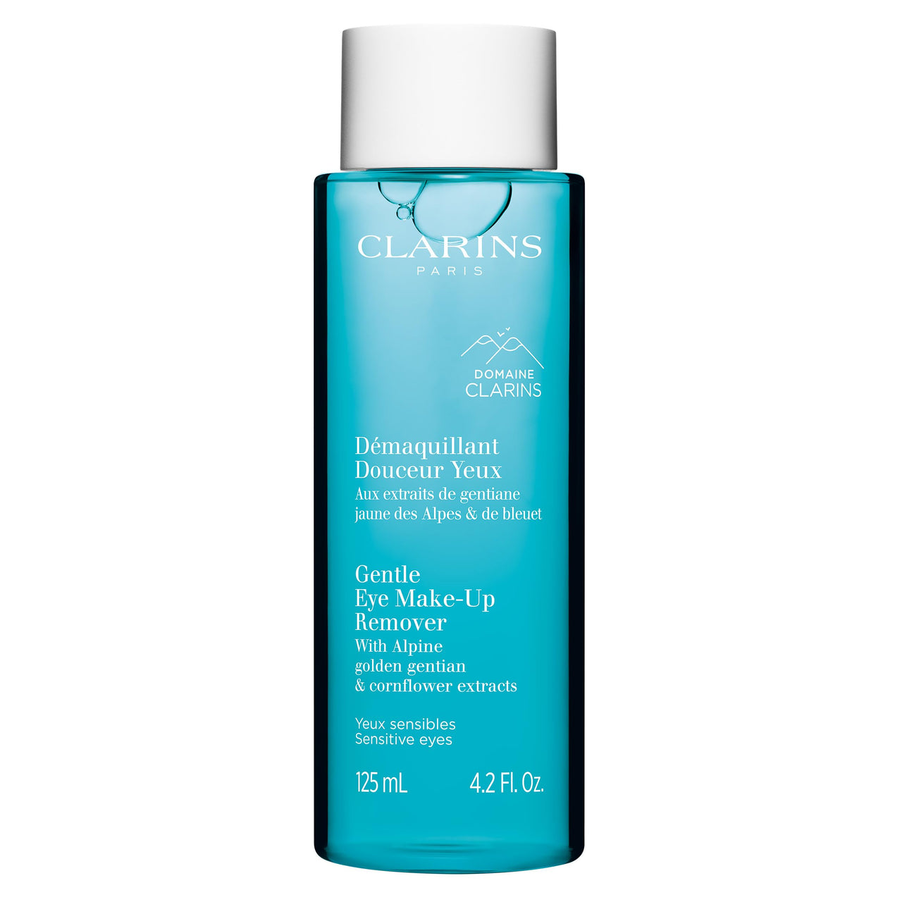Clarins Gentle Eye Make-Up Remover | Removes Light To Medium Eye Make-Up | Cleanses, Soothes and Softens | Conditions Lashes | Oil-Free | Ophthalmologist Tested | All Skin Types | 4.2 Fluid Ounces