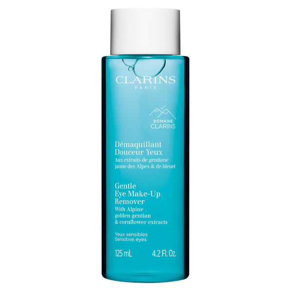 Clarins Gentle Eye Make-Up Remover | Removes Light To Medium Eye Make-Up | Cleanses, Soothes and Softens | Conditions Lashes | Oil-Free | Ophthalmologist Tested | All Skin Types | 4.2 Fluid Ounces